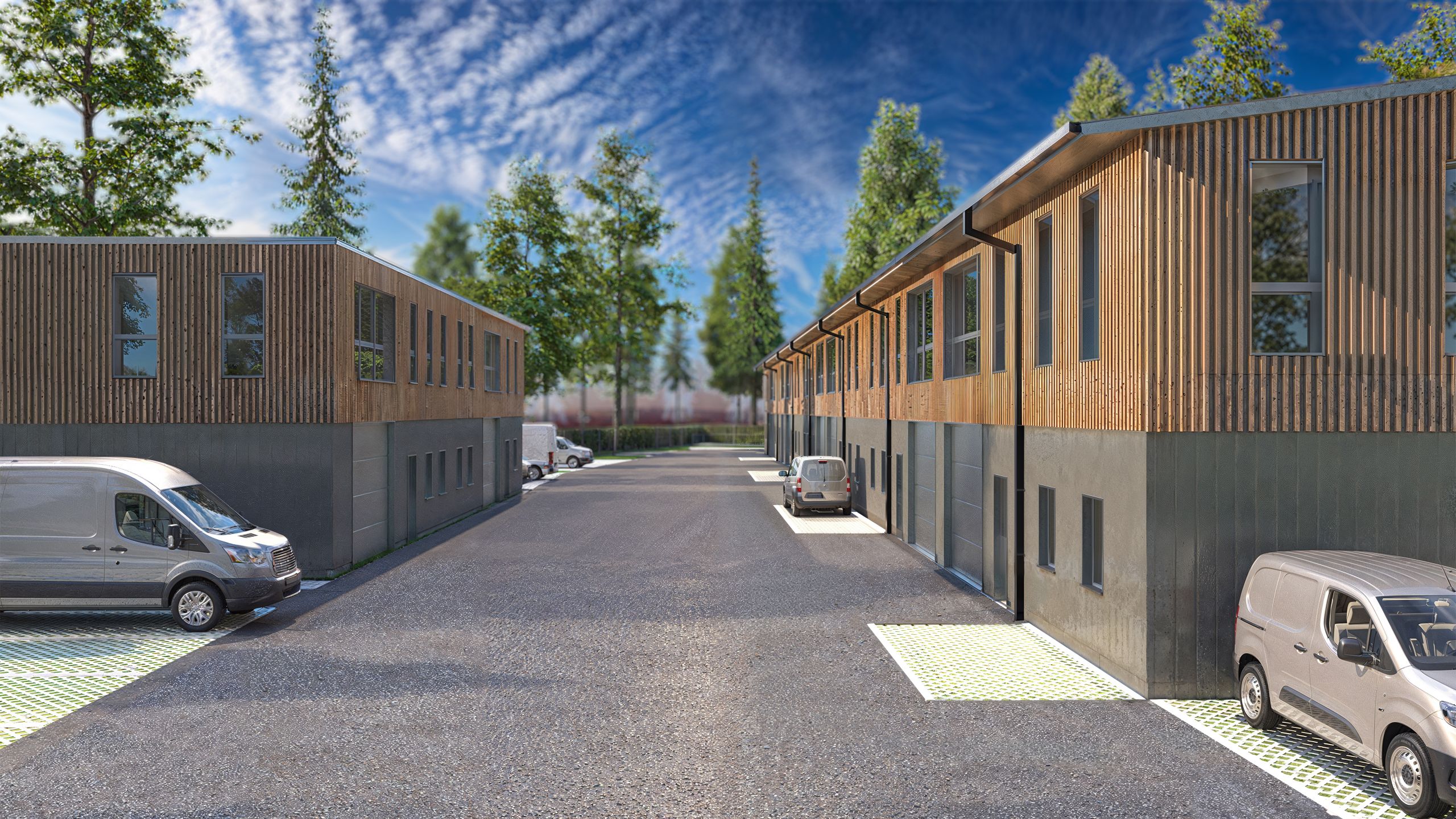 vue du projet de bâtiment tertiaire Pilatus Chaumont