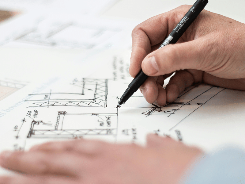 un plan dessiné à la main